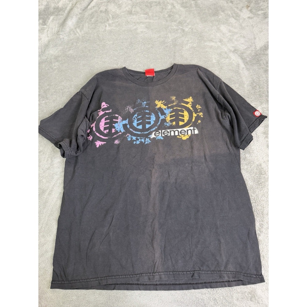 Vintage Y2K Element Skateboards T Shirt Men's Size Large Black